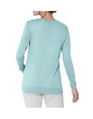 Hodvábný sveter Création L Premium, aqua