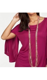 APART tričko v štýle peleríny, purpurová