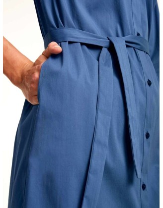 Šaty s opaskom Rick Cardona, džínsová modrá