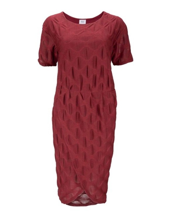 Atraktívne šaty s 3D vzorom, bordová