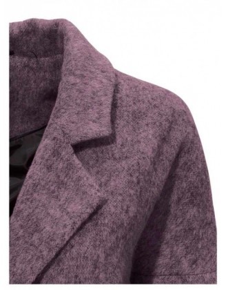 Fialový vlnený kabát HEINE - B.C.