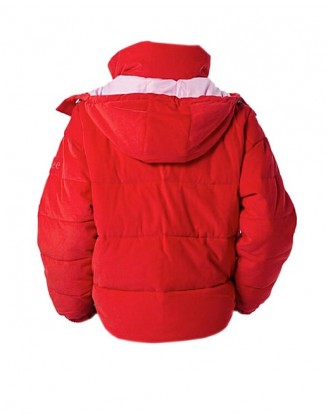LEE oversized prešívaná bunda, červená