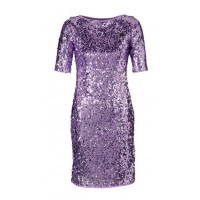 Trblietavé fialové šaty APART