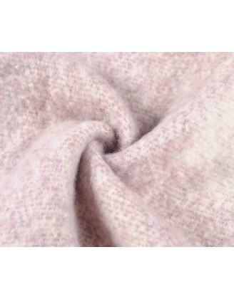 Objemný tkaný šál s bodkovaným vzorom, ružový
